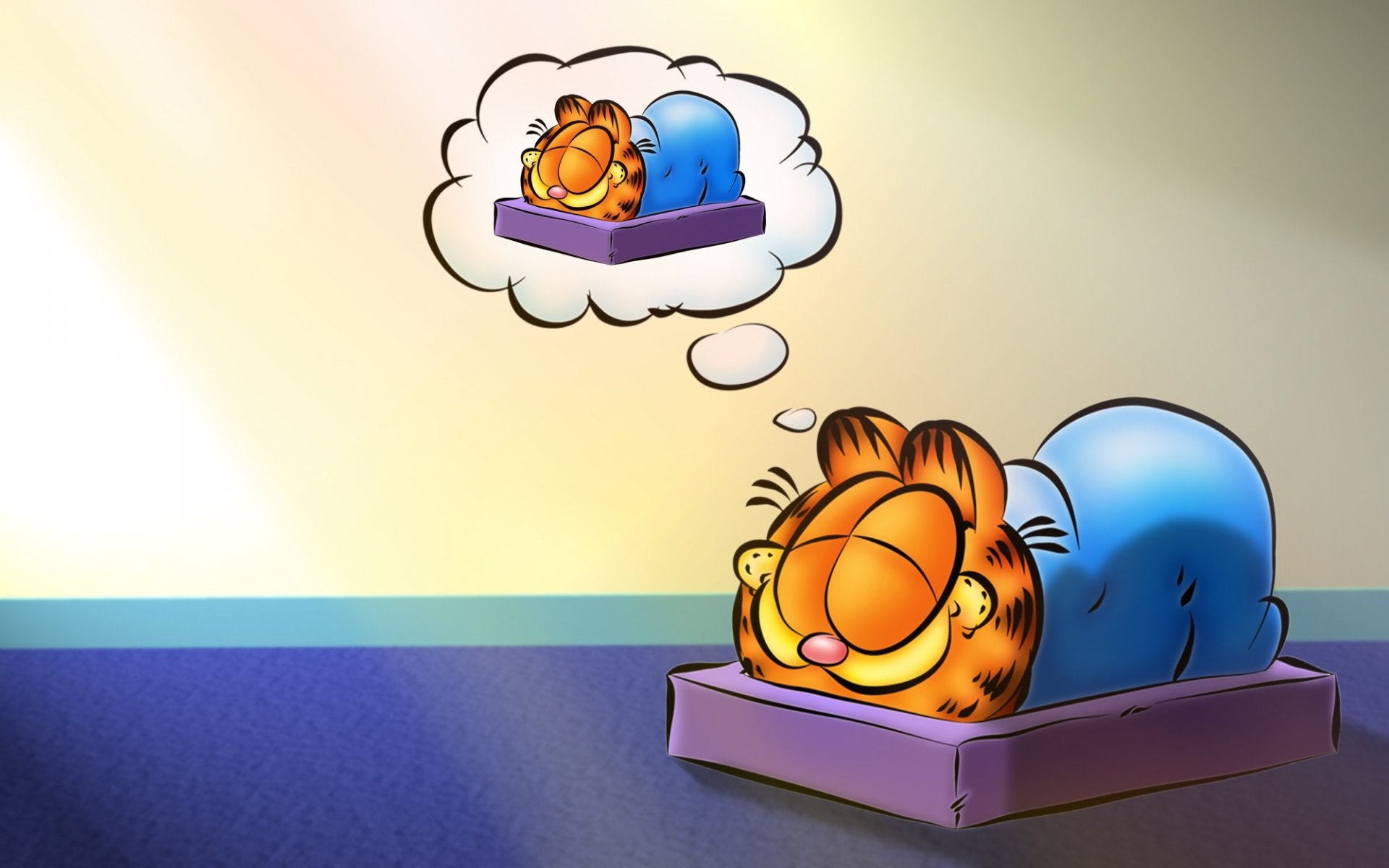 garfield cartone animato gatto dormire dormire