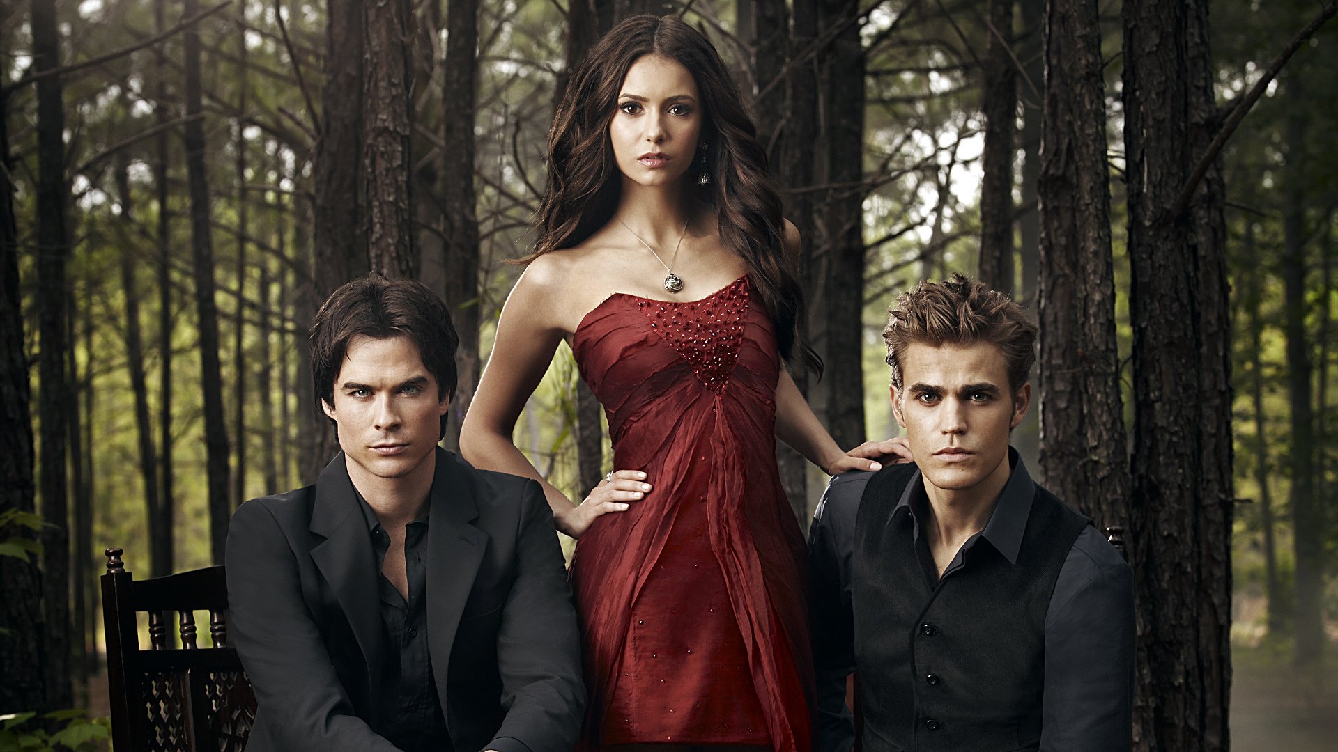 the vampire diaries serie tv nina dobrev elena gilbert paul wesley stefan salvatore ian somerhalder ian somerhalder