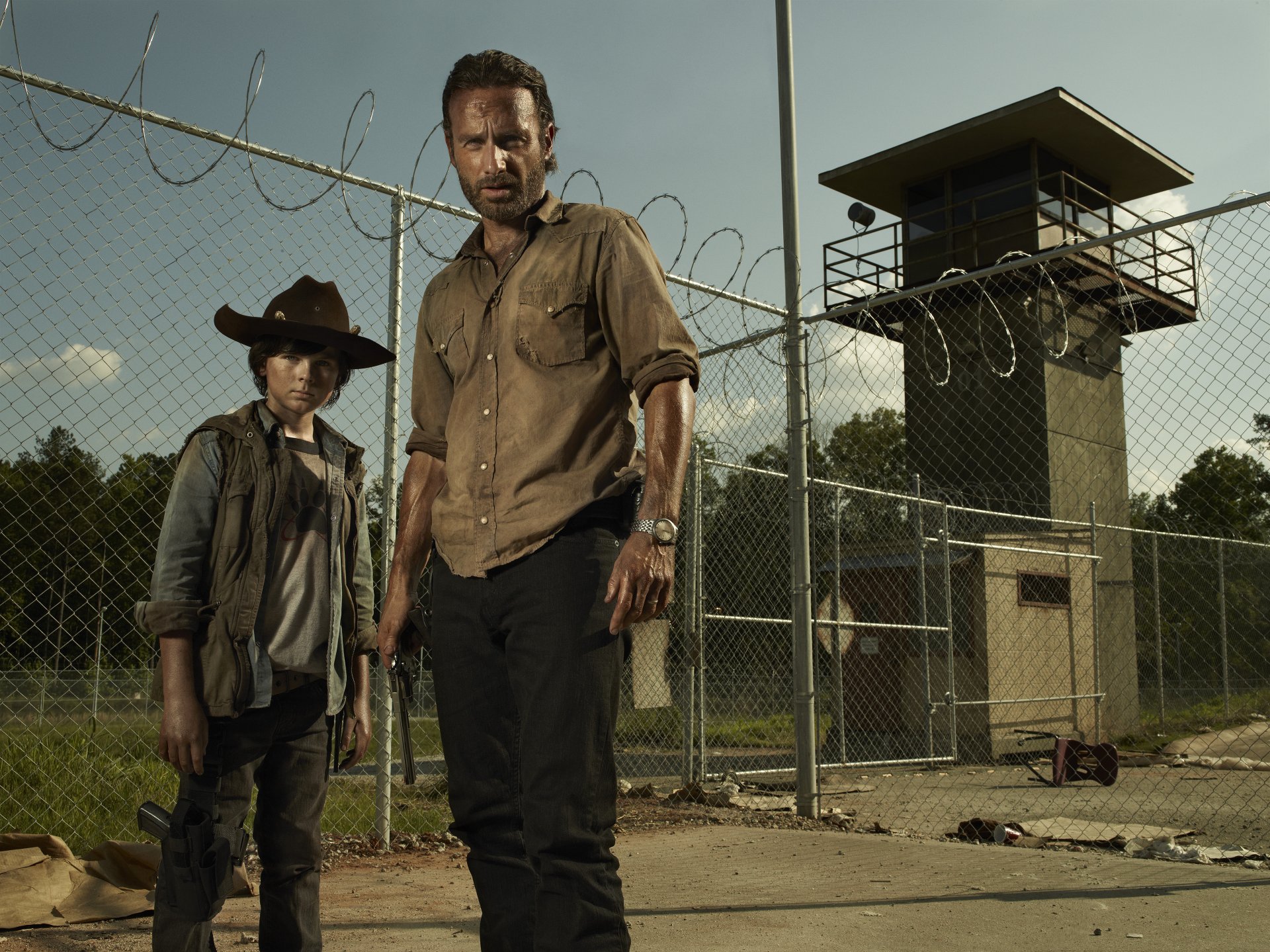 i morti che camminano i morti che camminano andrew lincoln rick grimes chandler riggs chandler riggs carl grimes