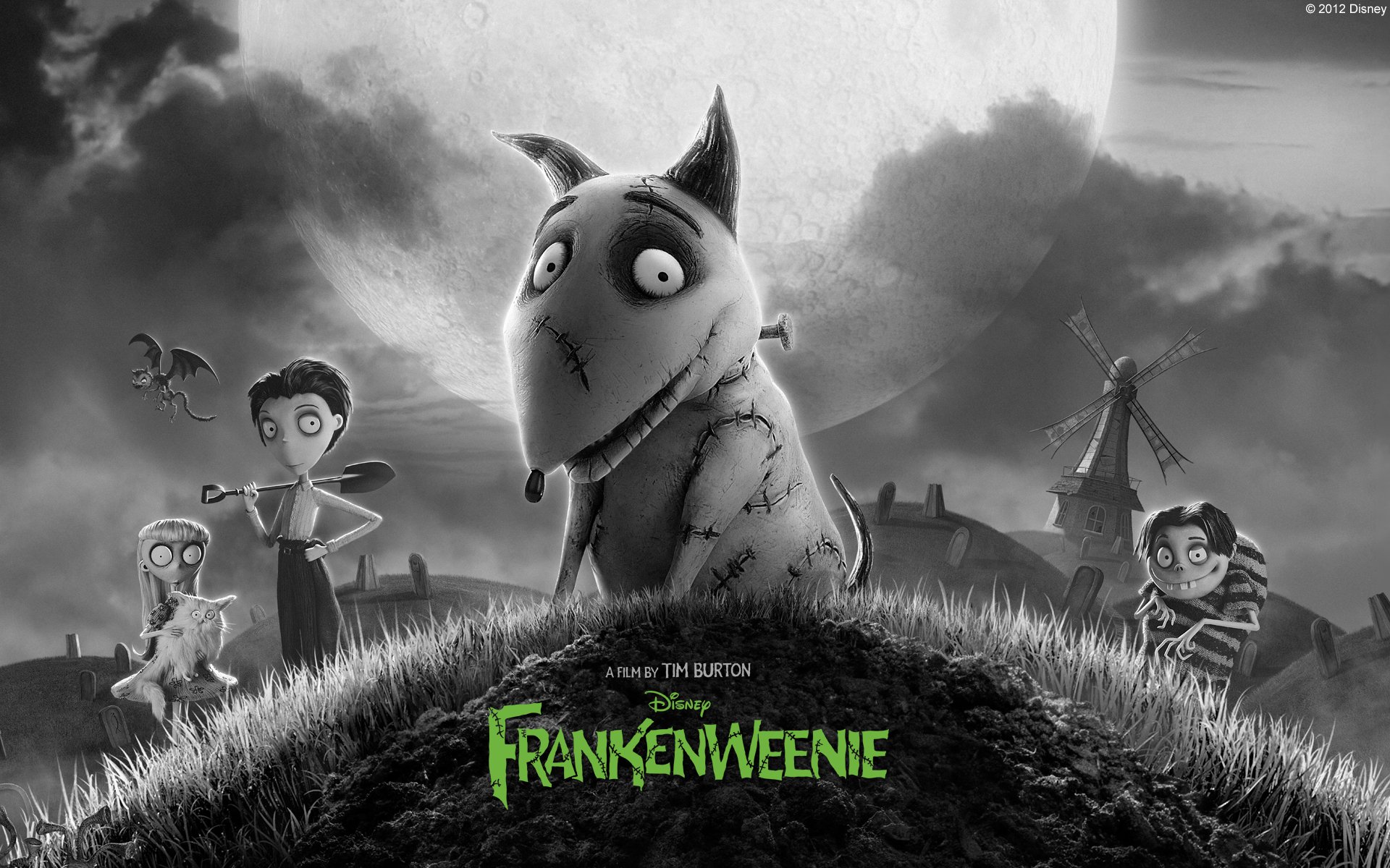 frankenweenie perro tim burton dibujos animados disney 2012