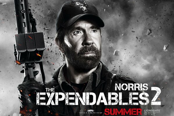 Affiche les Expendables 2 avec Chuck Norris
