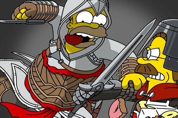 Homer Simpson assassin Creed