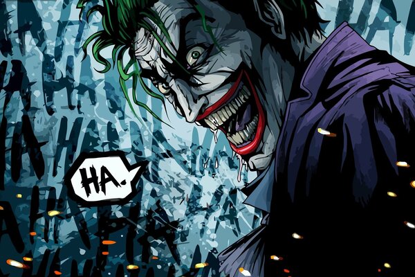 The joker s charming smile in all teeth