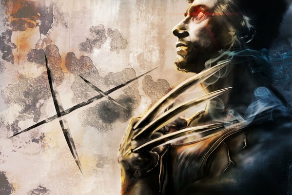 The hero of the Wolverine in art style