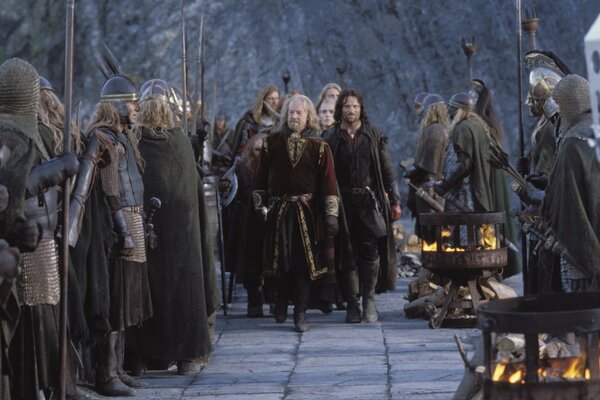 The heroes of the Lord of the Rings movie