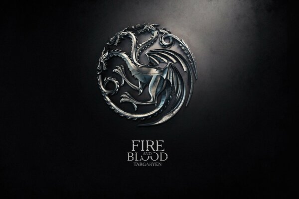 On a black background, a song of ice and fire