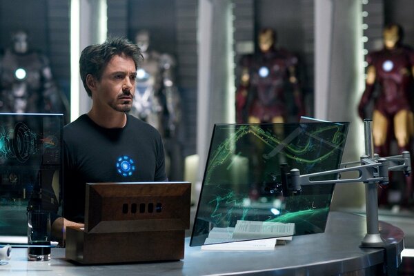 Ein Rahmen aus dem Film ist Iron Man Tonic Stark