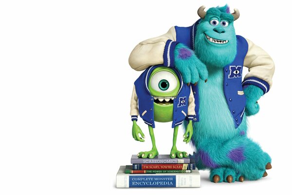 Sali e One-Eyed dal cartone animato Monsters University