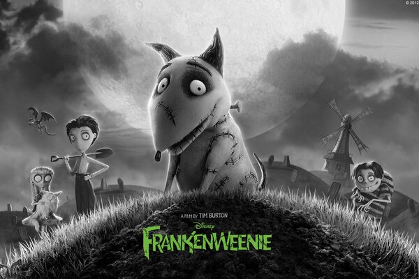 Sparky the dog from the cartoon Frankenweenie