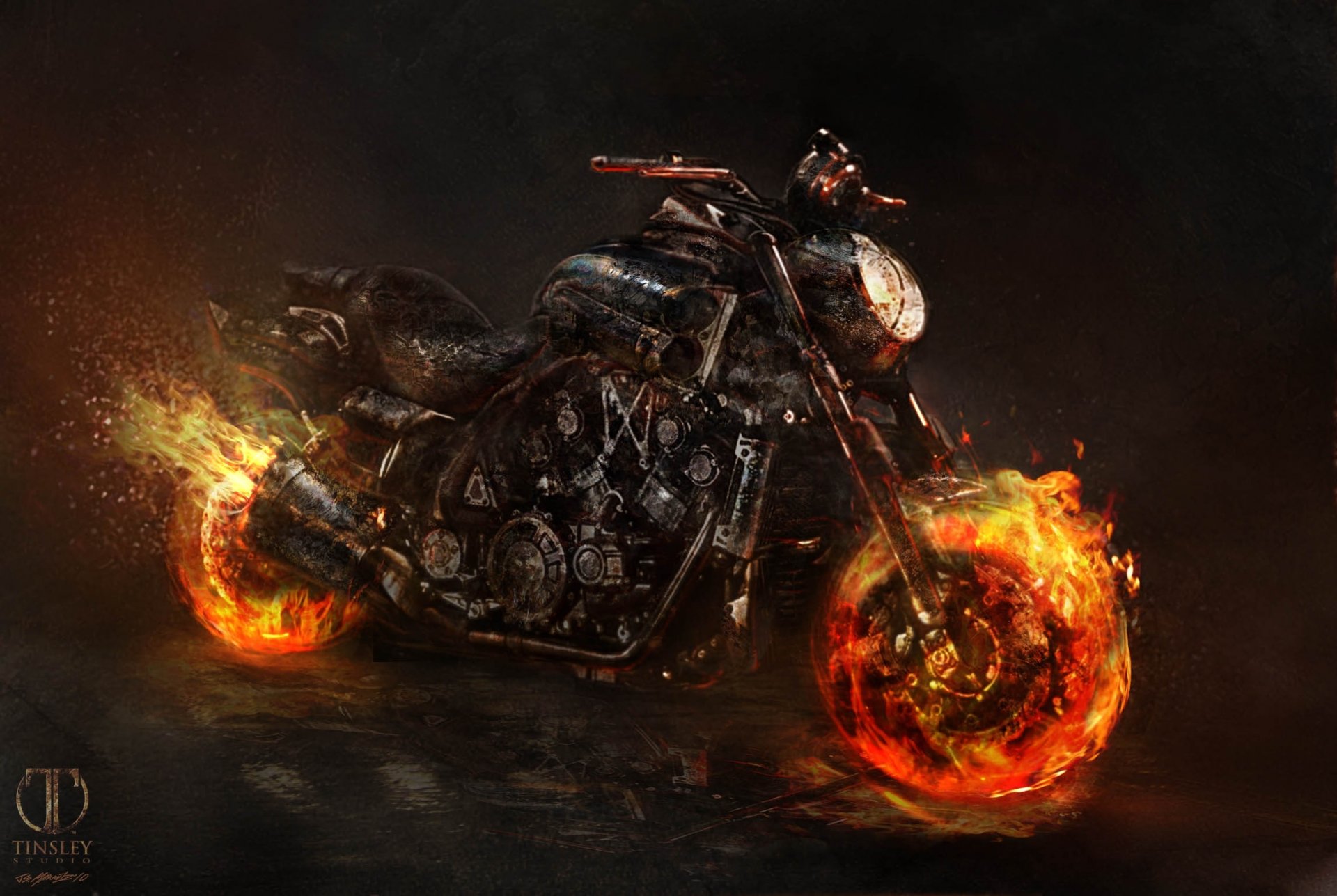 призрачный гонщик 2 ghost rider дух мести байк мотоцикл yamaha vmax