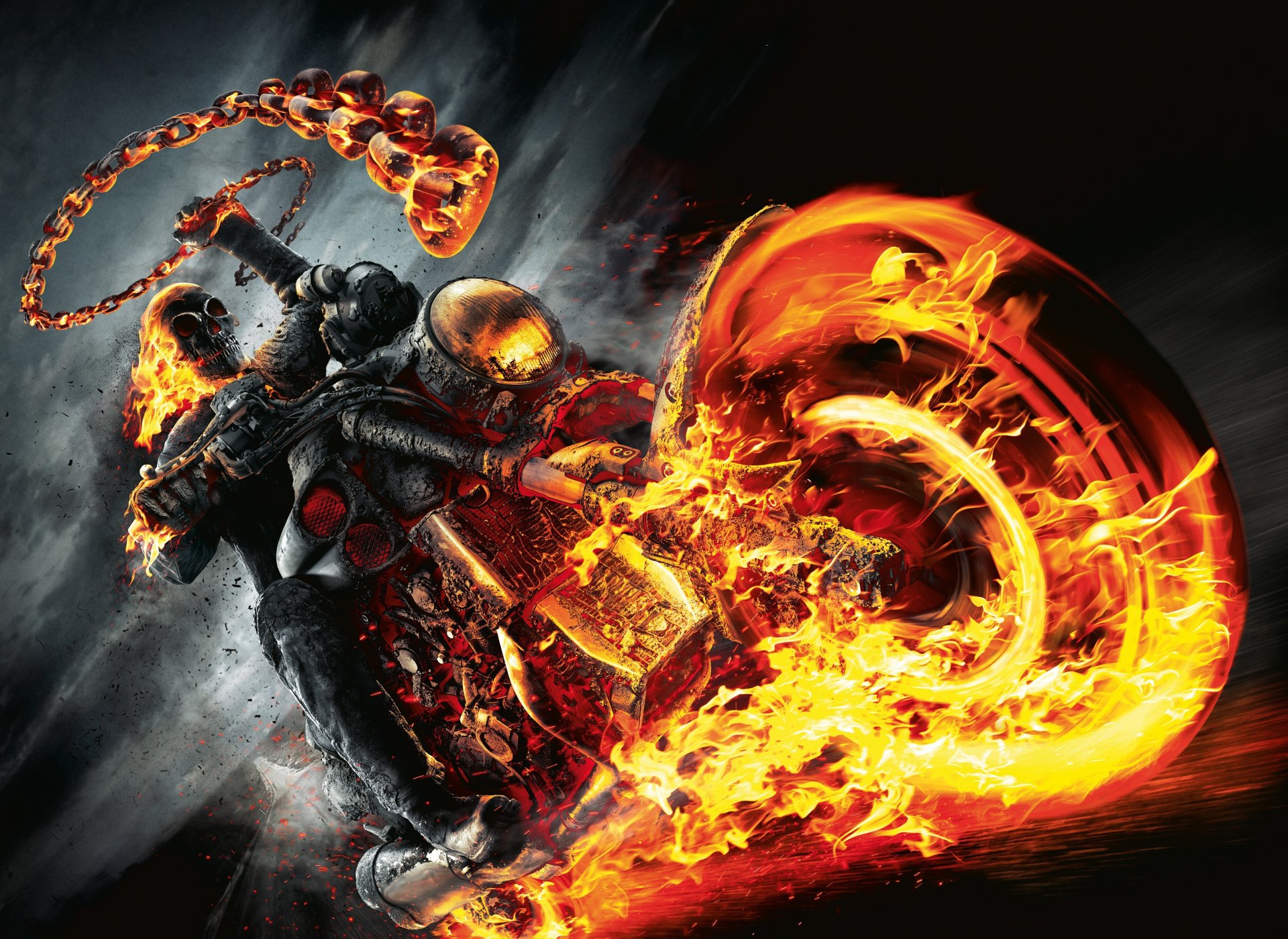 ghost rider ghost rider moto feu crâne