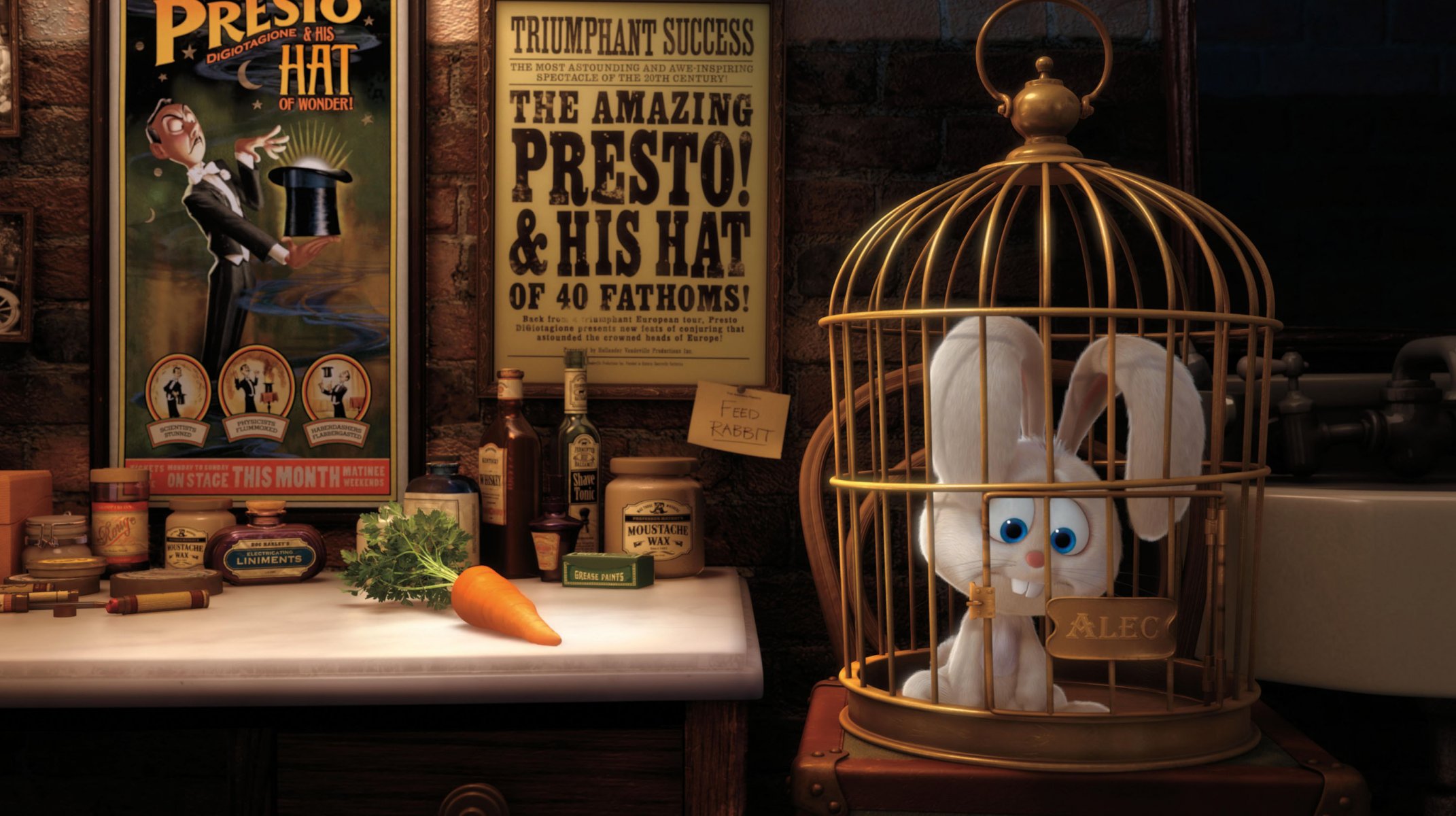 pixar presto hare cell posters carrot