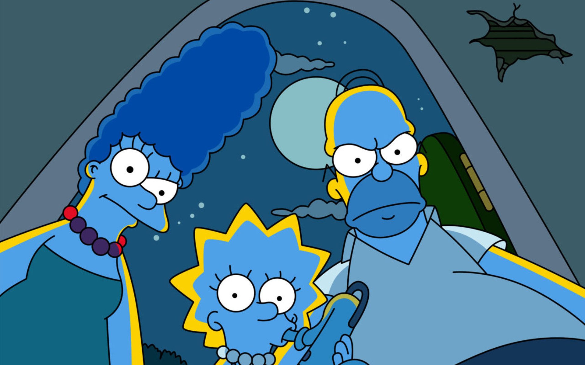 simpsons homer lisa marge nacht zeichentrickserie