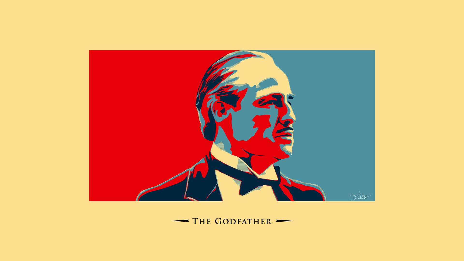 godfather vector style classic a movie film marlon brando