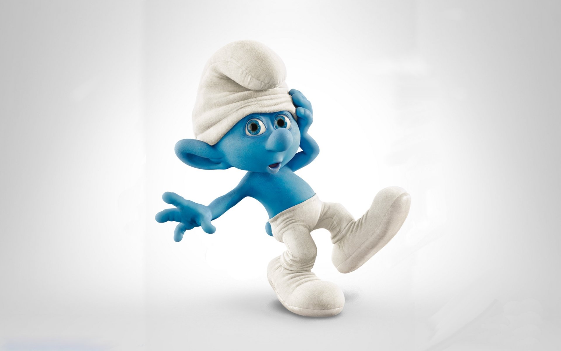 cartoon sham s smurfs the smurfs adult blue leather cap