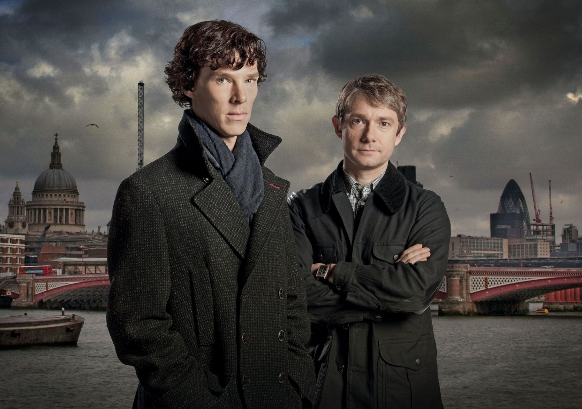 sherlock sherlock bbc tv-serie holmes watson watson benedict cumberbatch martin freeman martin freeman london