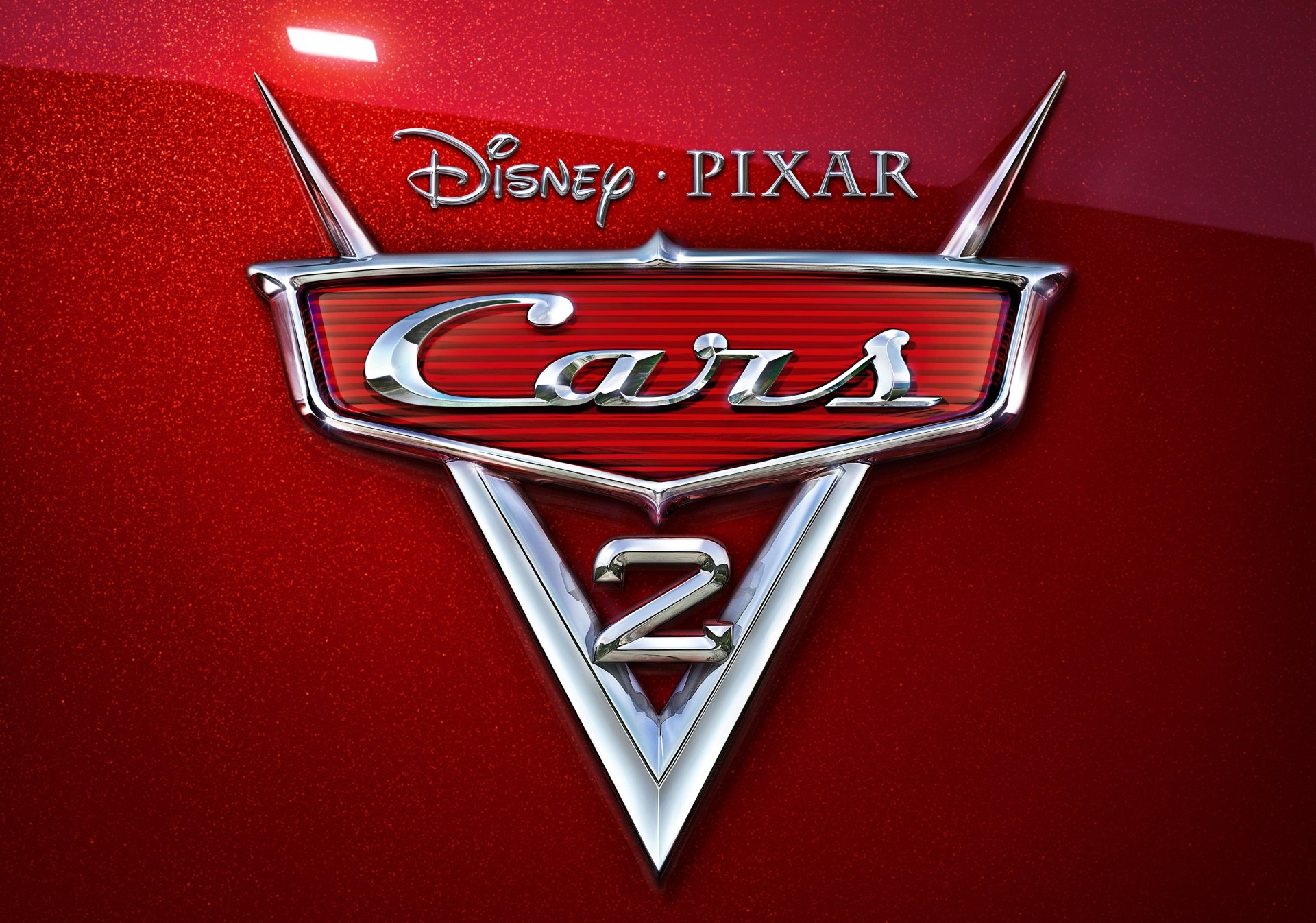 coches 2 coches 2 dibujos animados emblema madre de la perla roja cromo disney pixar