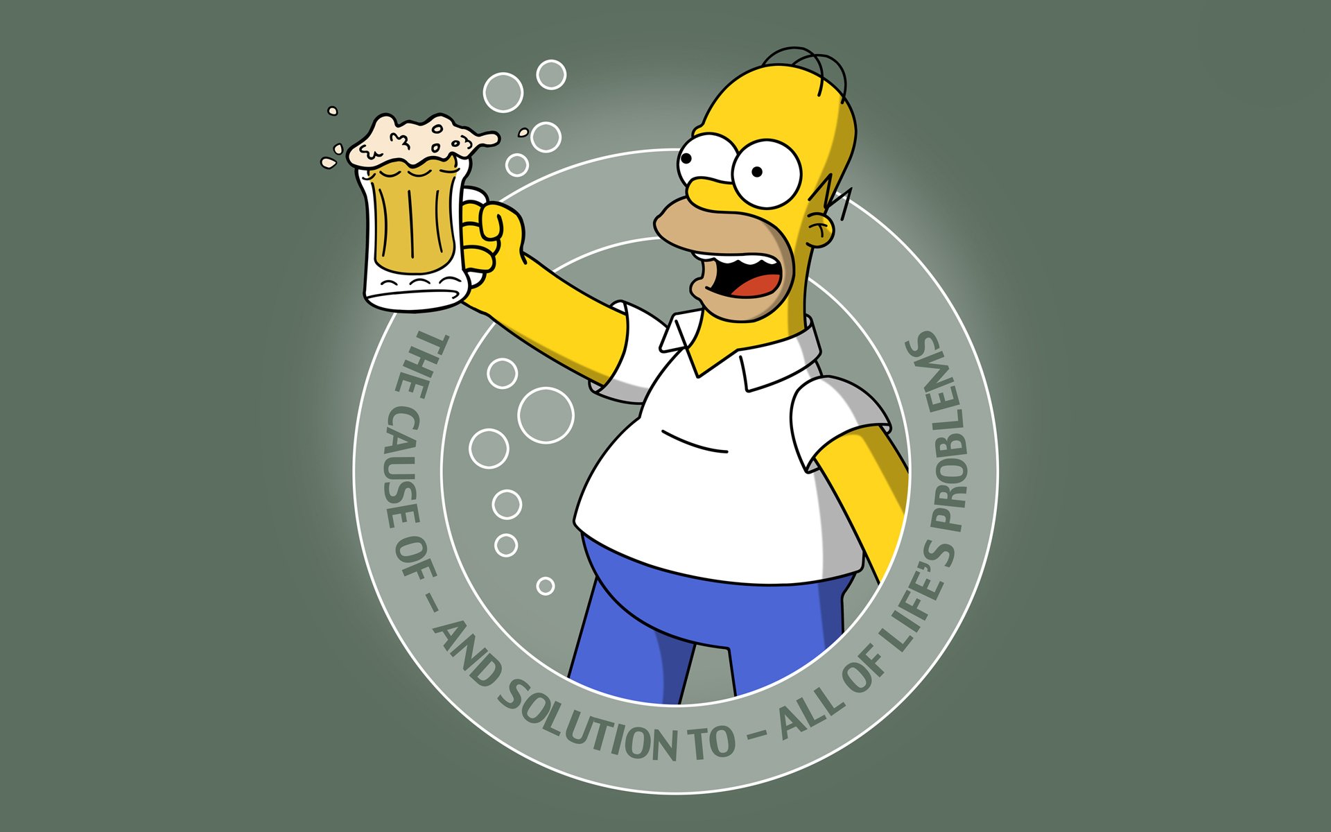 dessin animé les simpsons homer bière