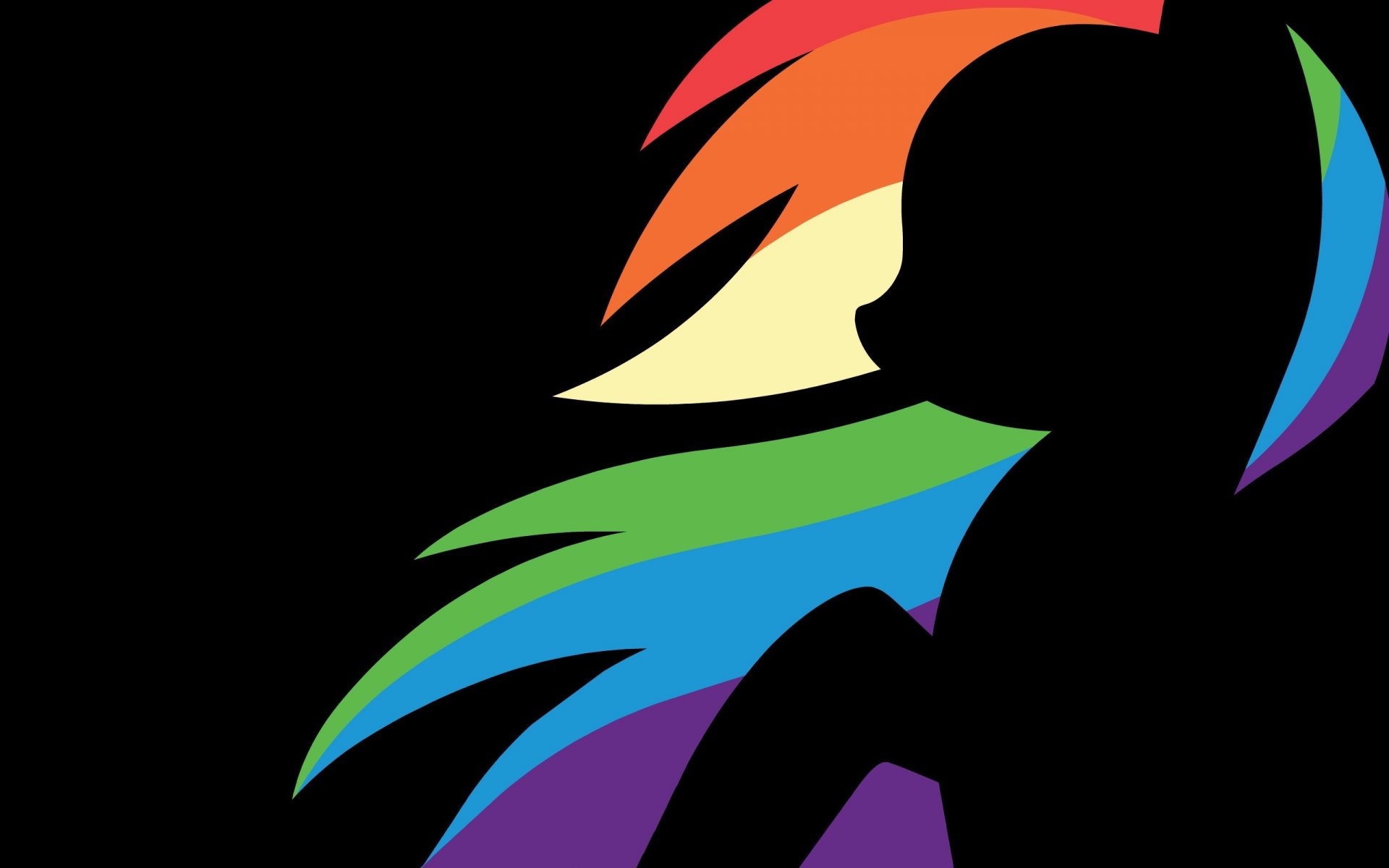 my little pony ponies kindness silhouette rainbow dash