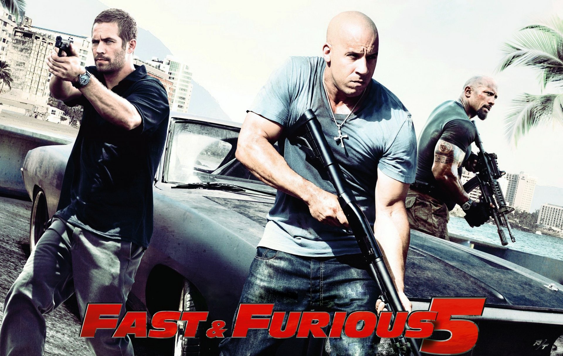 fast and furious 5 fast five great movie blockbuster vin diesel paul walker dwayne johnson men with guns car dodge charger dodge charger