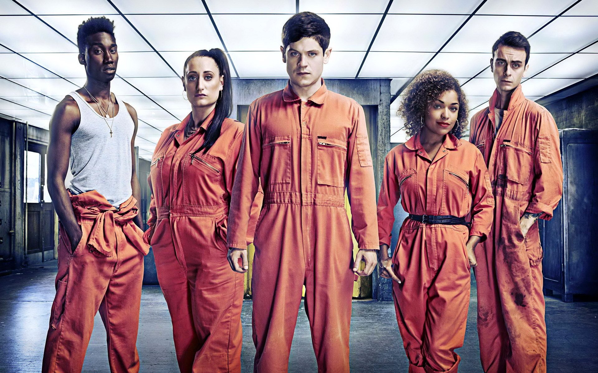 misfits escoria serie de televisión temporada 3 joseph gilgan nathan stewart-jarrett antonia thomas lauren socha ivan reon