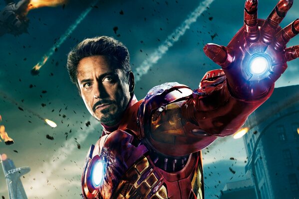 Robert Downey Jr dans le film Iron Man