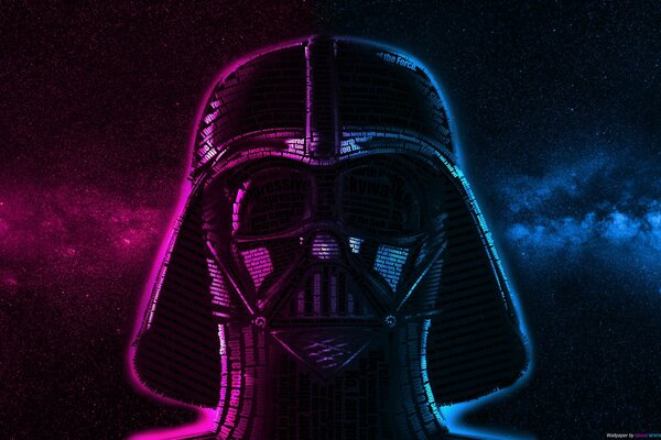 Star Wars. Darth Vader im Hintergrund des Kosmos