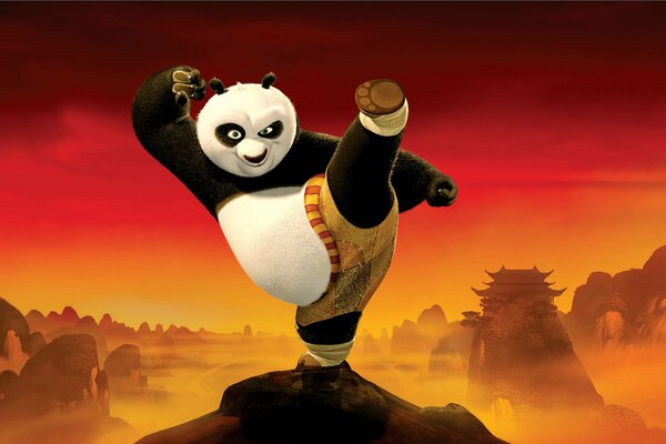 Kung Fu Panda w stojaku