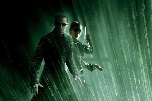 Neo and Trinity from the movie The Matrix