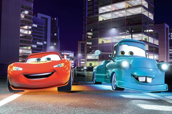 Cartoon cars gives a smile