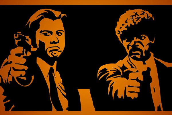 Rysunek na podstawie filmu Pulp Fiction