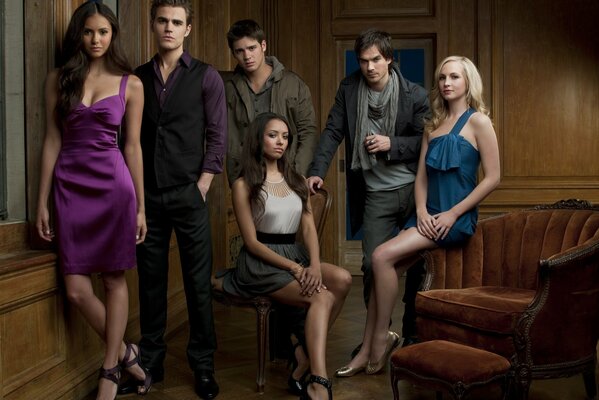 Poster di The Vampire Diaries Elena, Stefan, Damon