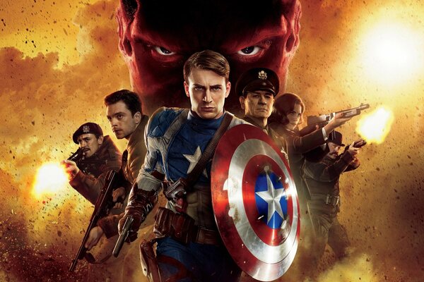 Captain America in the movie The First Avenger 