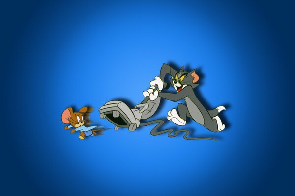 Cartoon characters Tom and Jerry 