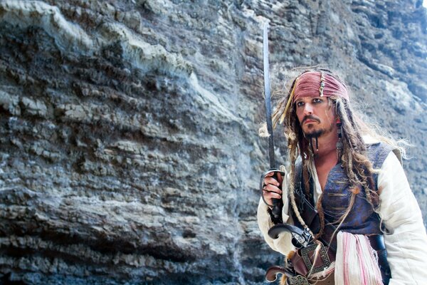 Johnny Depp pour le rôle de Jack Sparrow