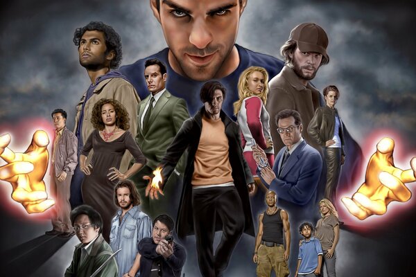 Poster of the series heroes with actors