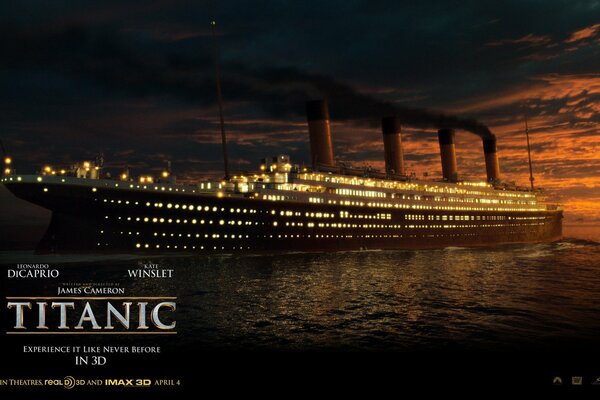 Poster for the dramatic film Titanic 