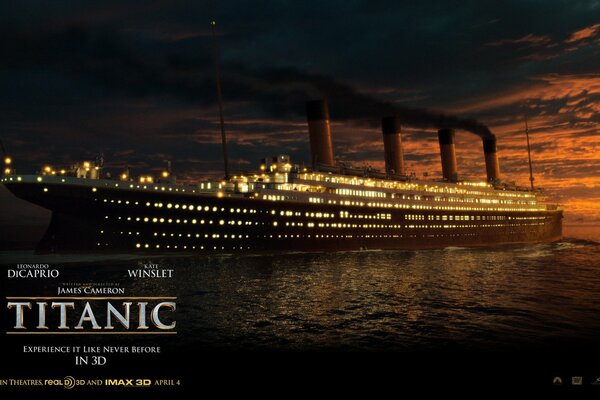 Cartel de la película dramática Titanic 