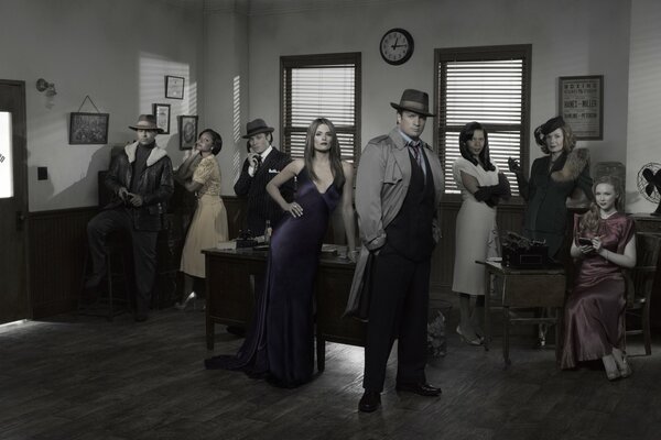 Castle, the heroes of the series in the sheriff s office