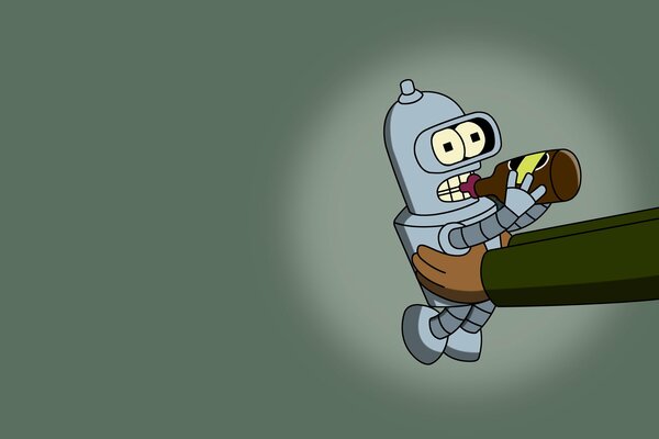 Baby Futurama Bender z piwem