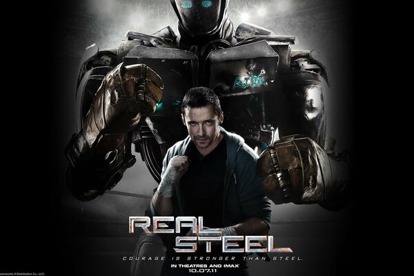 Hugh Jackman on the cover of the film living Steel