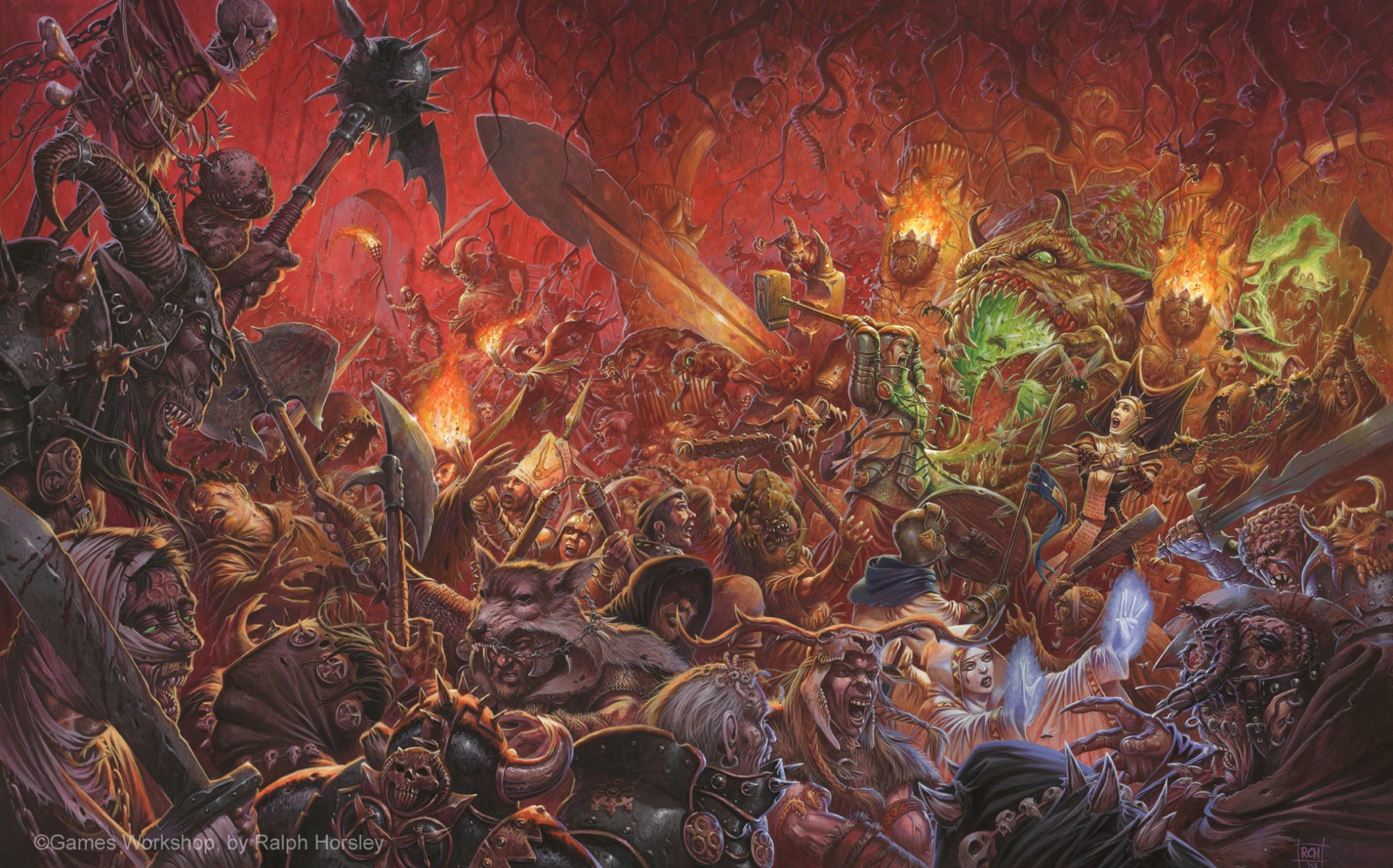 warhammer fantasy battaglie battaglia impero soldati demoni eretici impuri