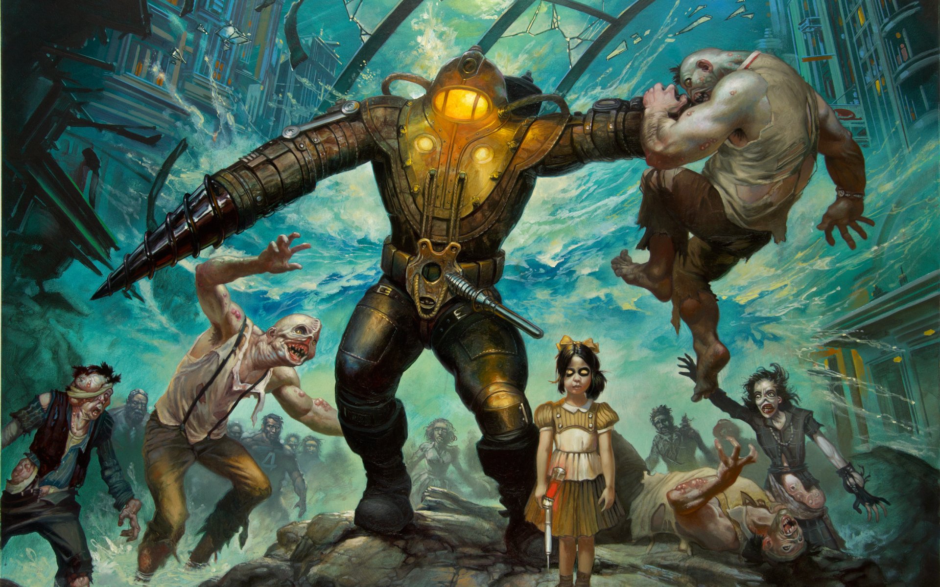 bioshock 2 mar de sueños lazos big daddy hermana