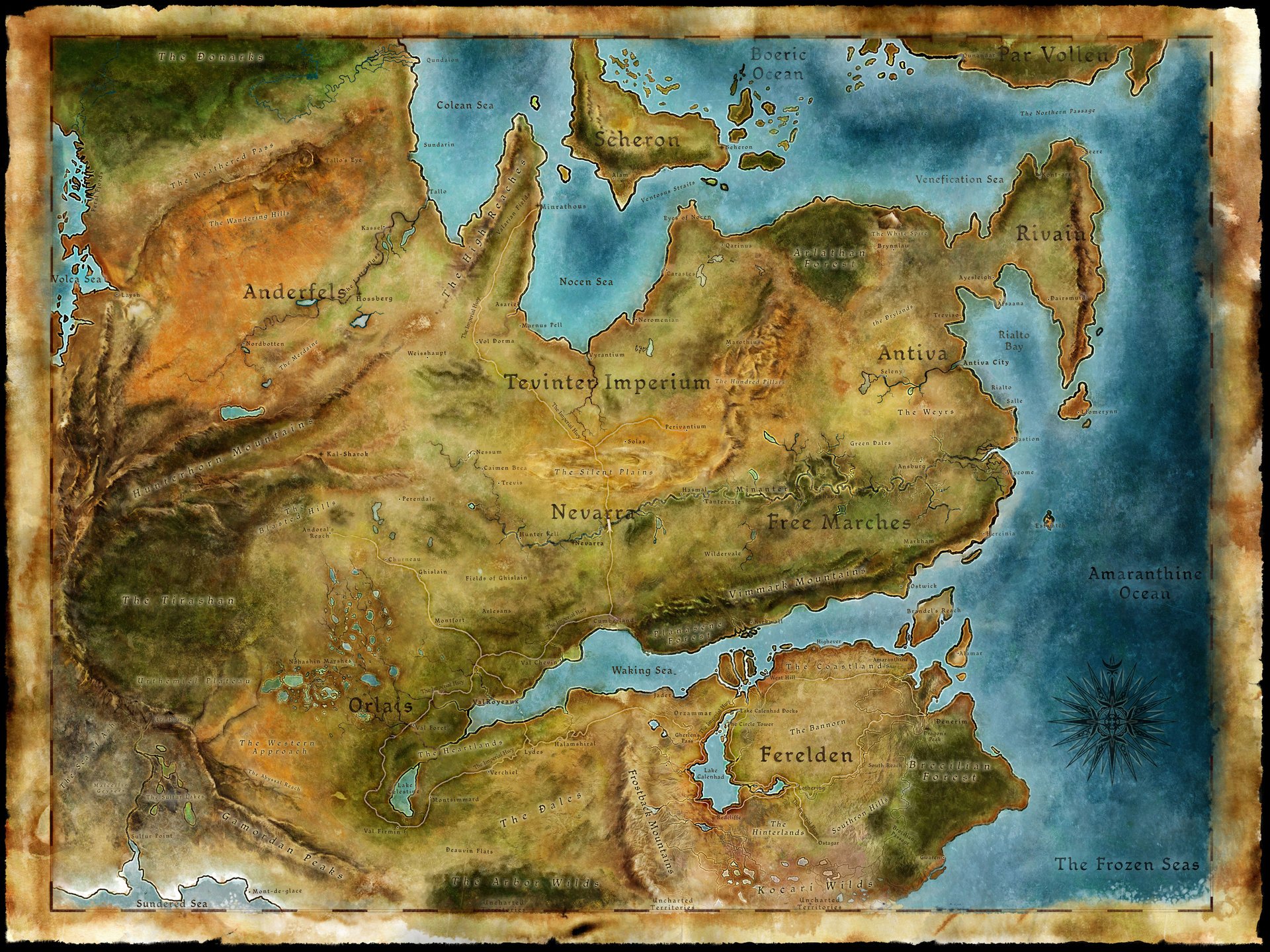 dragon age 2 carte monde papier