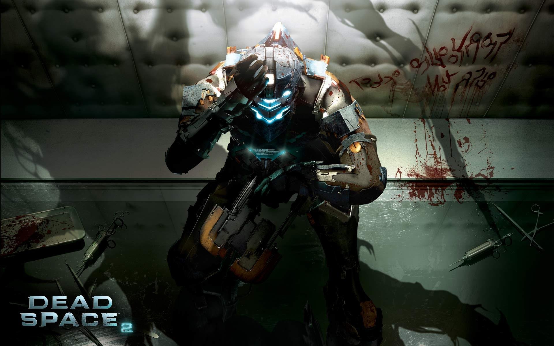 dead space 2 isaac sang inscription mur en attente de sortie