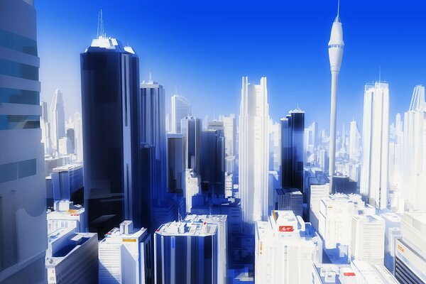 Immagine della città dal gioco Mirrors edge