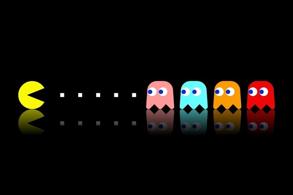 Disegno di pac man, gioco, sfondo