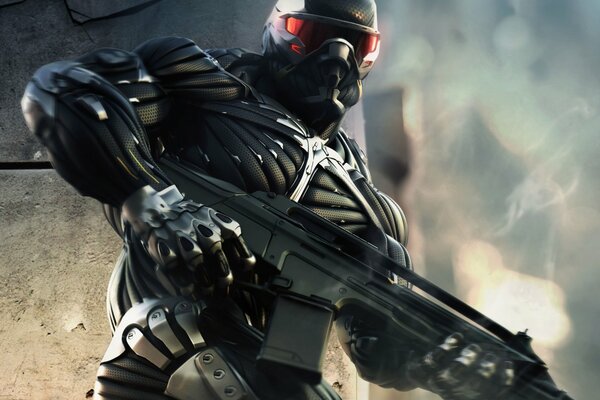 Soldado con traje de batalla de Crysis