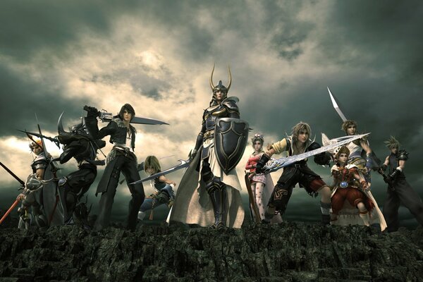Immagini di più eroi del gioco Final Fantasy