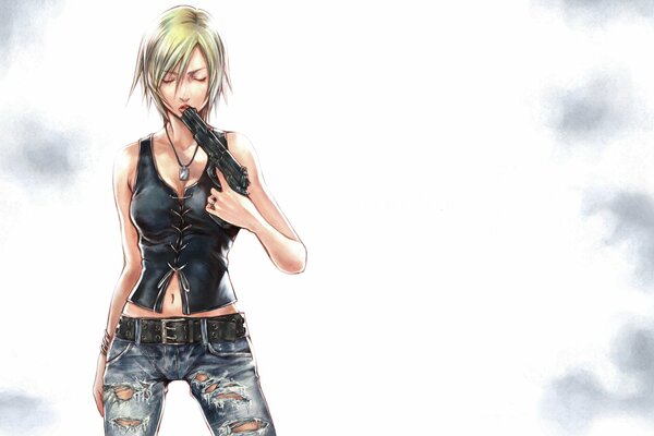 Abbildung von Aya brea, parasite eve, Waffe